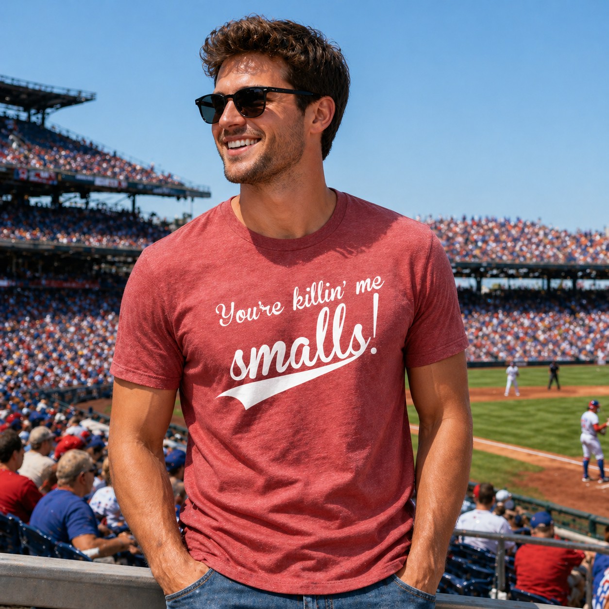 Mens You're Killing Me Smalls T shirt Funny Baseball Cool Novelty Tees Humor gallery