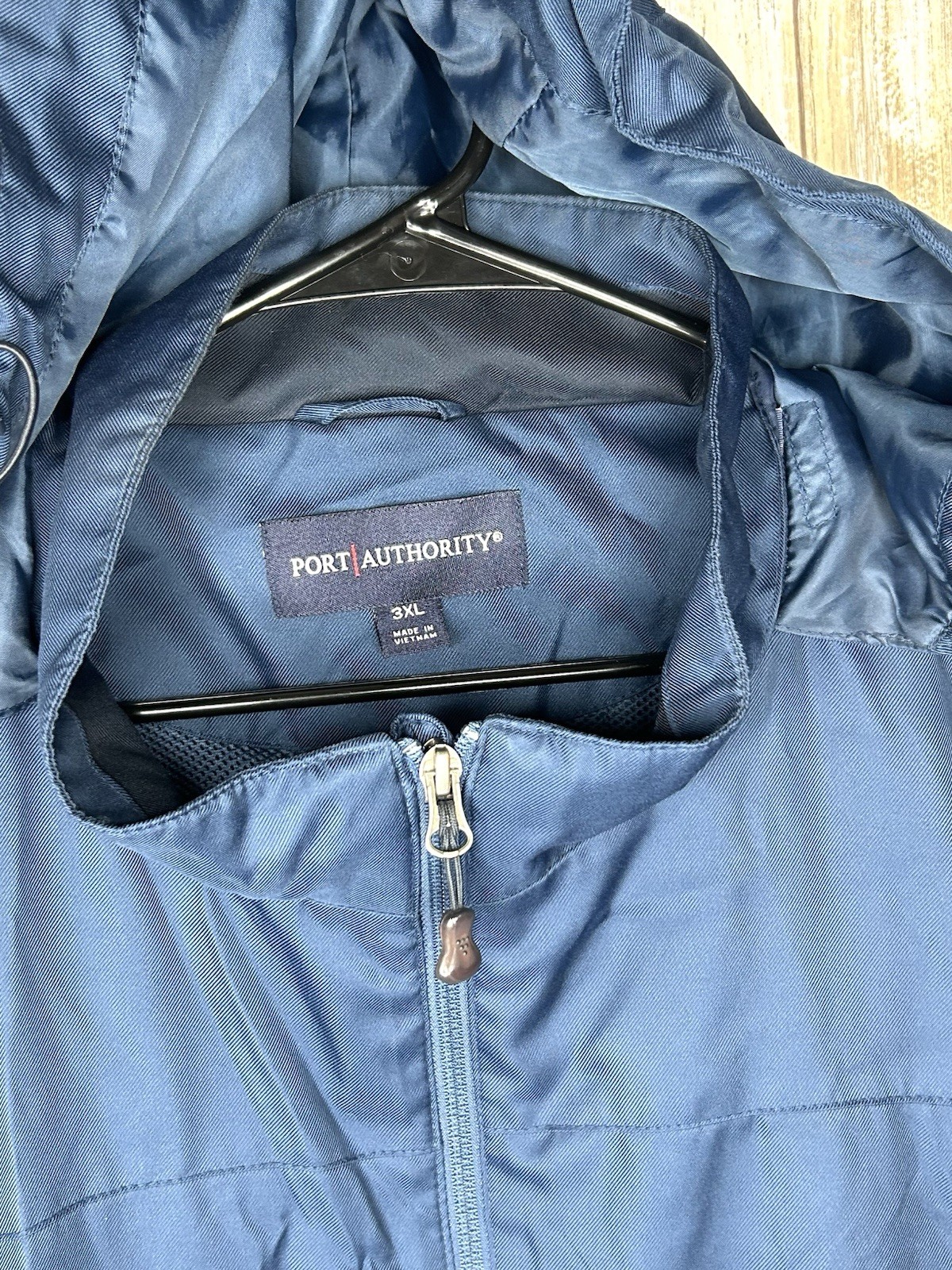 Men's Port Authority 3XLarge Navy Employee Budweiser Windbreaker Hooded Jacket gallery