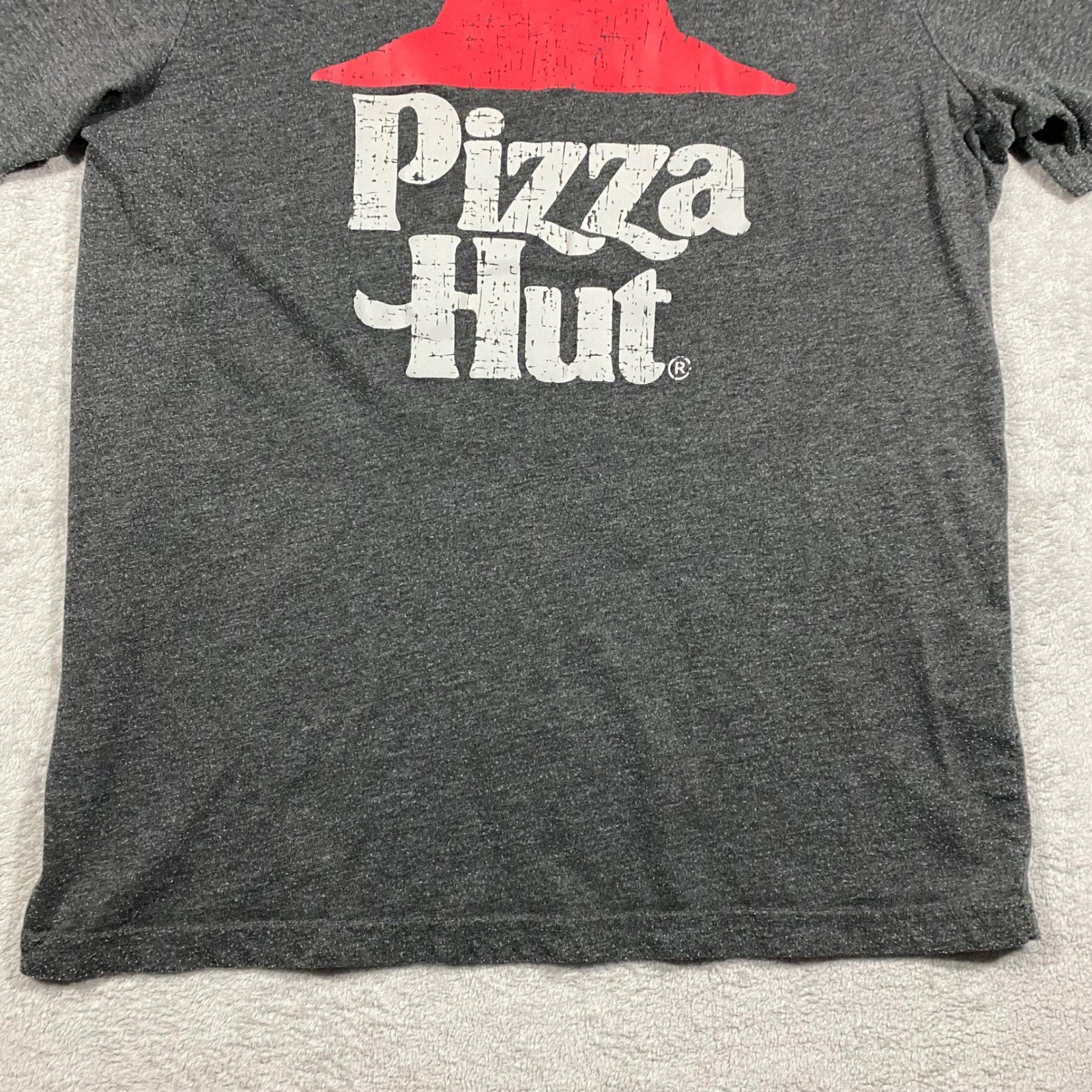 Pizza Hut Graphic T Shirt Mens Medium Grey PH3040PME Distressed Logo Tee gallery