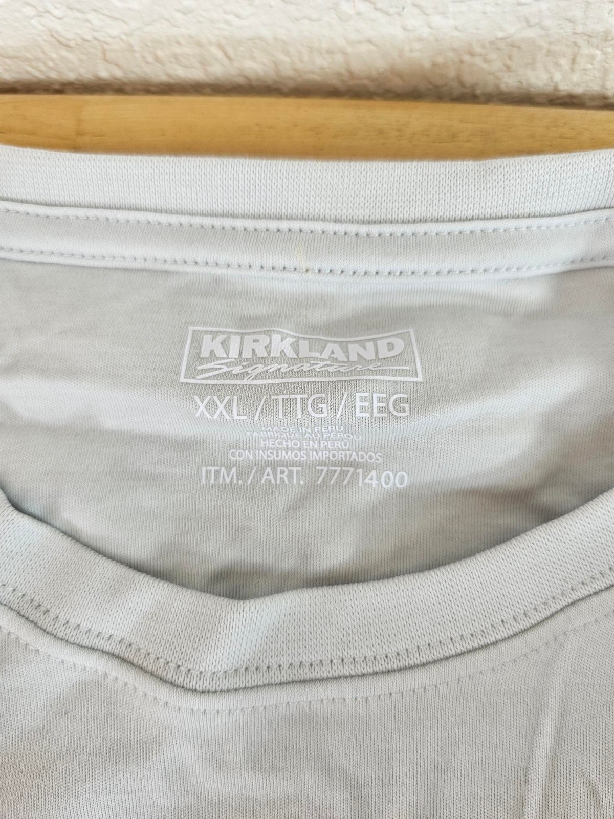 XXL / 2XL - LIGHT GREY - Kirkland Signature Men's 100% Pima Cotton T-Shirt Tee gallery
