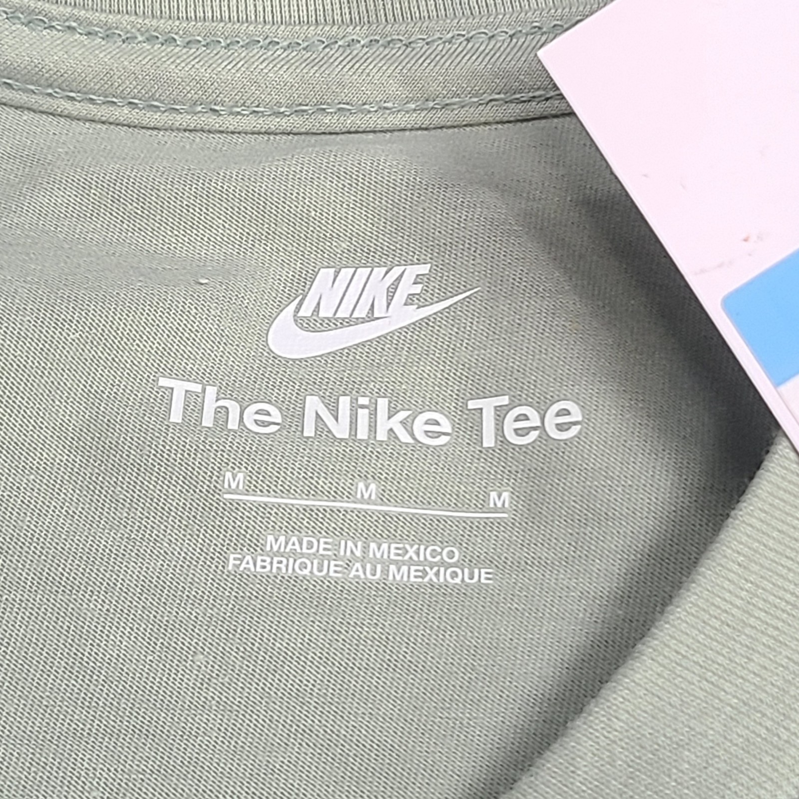 Nike Shirt Mens Medium Pistachio Green White Embroidered Swoosh Sportswear Tee gallery