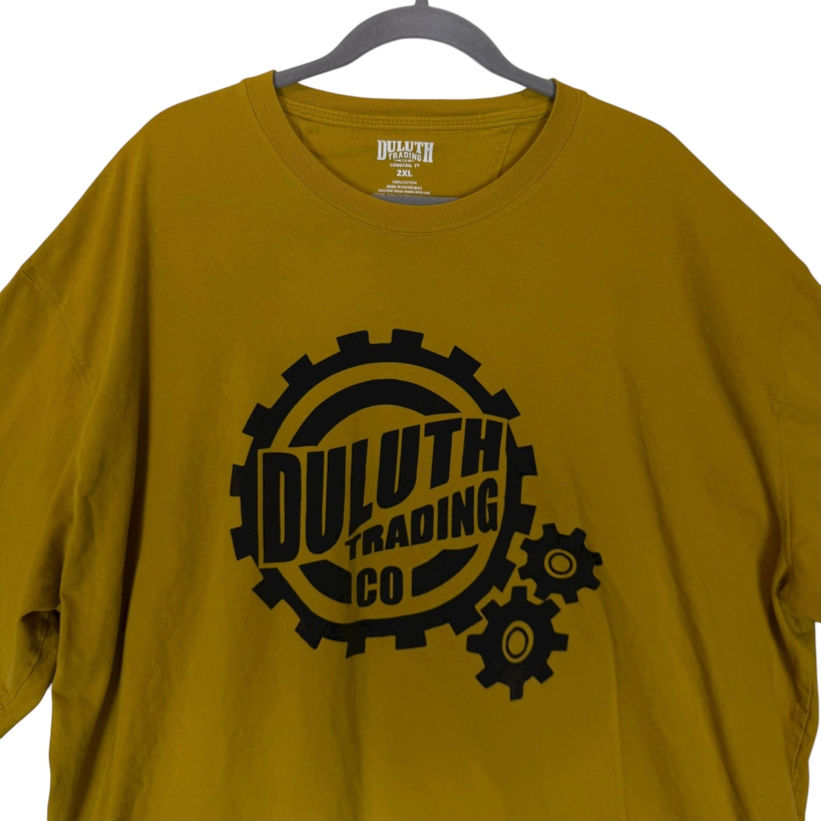 Duluth Trading Company Longtail T Shirt Men 2XL Mustard Duluth Gear Logo Graphic gallery