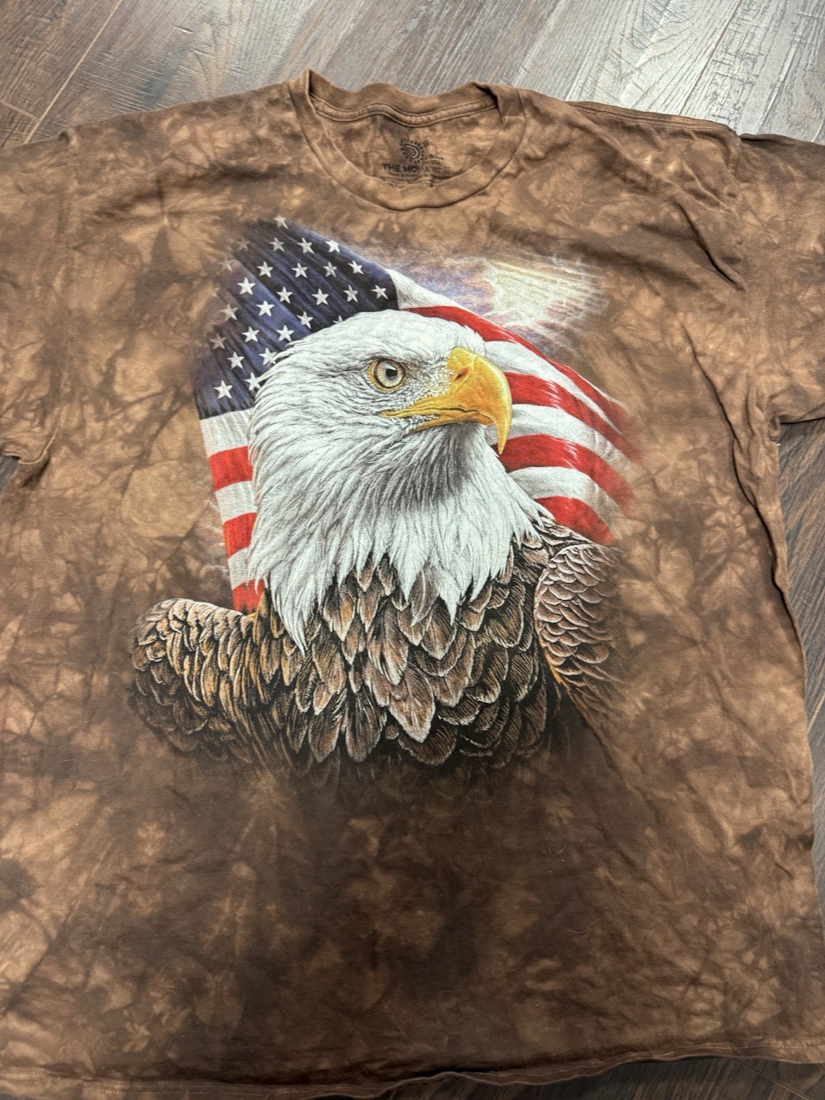 The Mountain Mens 2XL Bald Eagle American Flag Tie Dye T-Shirt Skagway Alaska gallery