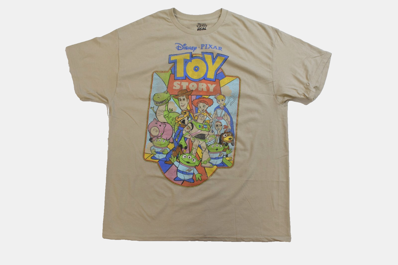Disney Pixar Toy Story Mens Character Group Woody Jessie Beige Shirt New S-2XL gallery