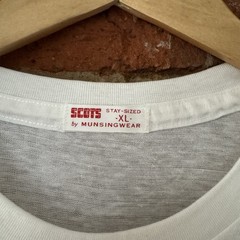 Vintage 50s 60s Blank Plain White Tee Thin Cotton T Shirt XL NOS Rockabilly Work