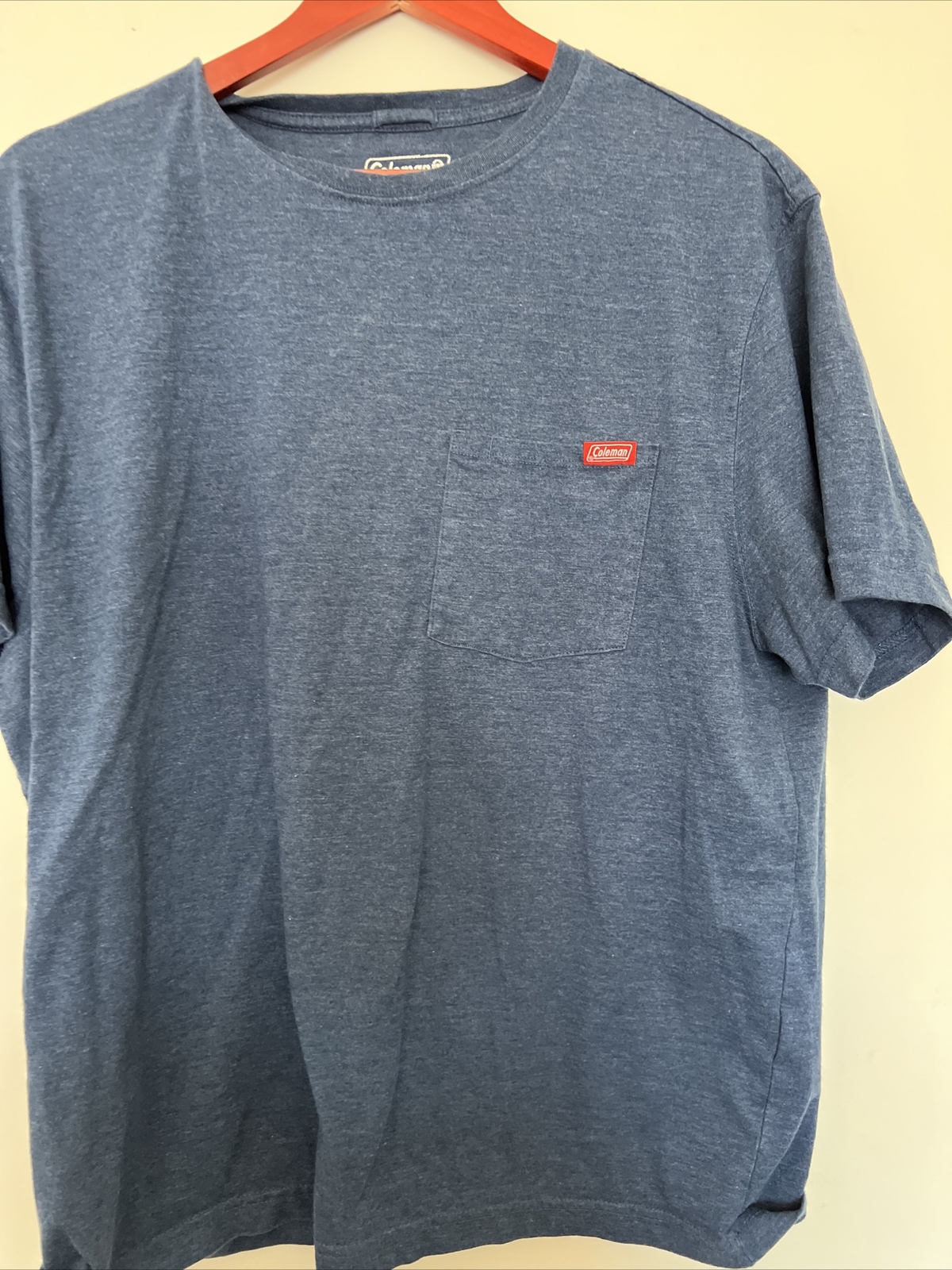Coleman X Large (2-blue Or 1 Tan Brown) pocket cotton/poly T-shirt gallery