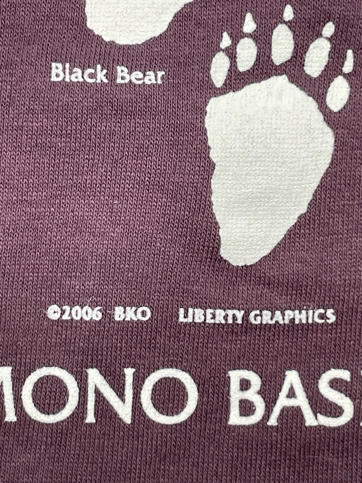 Liberty Graphics Plum Footprints Of The Mono Basin Glow In The Dark T-Shirt NWT gallery