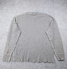 LL Bean Outer Layer Mens Large Wool Base Outdoors Shirt Utility Gray Hike Camp
