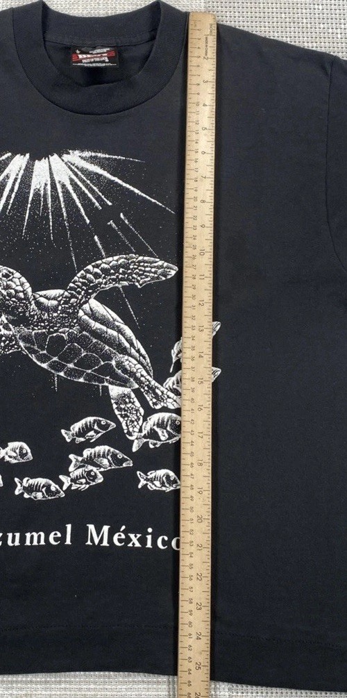 Vintage Sea Turtle Ocean Fish Cozumel Mexico Single Stitch T-Shirt USA Large gallery