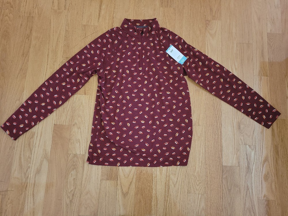 Saxx Viewfinder Long Sleeve Half Zip Top Red/Hot Dog Men’s Size L