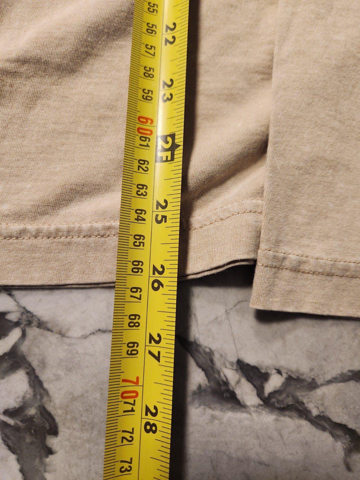 Original Use T-Shirt Men Medium Beige Long Sleeve Crew Neck Pullover Regular Fit gallery