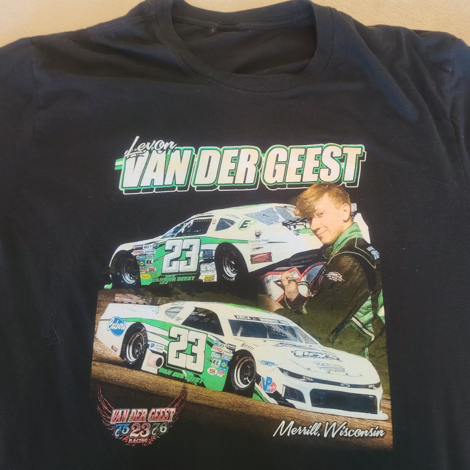 Levon Van Der Geest Mens Black Extra Large/2XL 75 23 76 Racing
