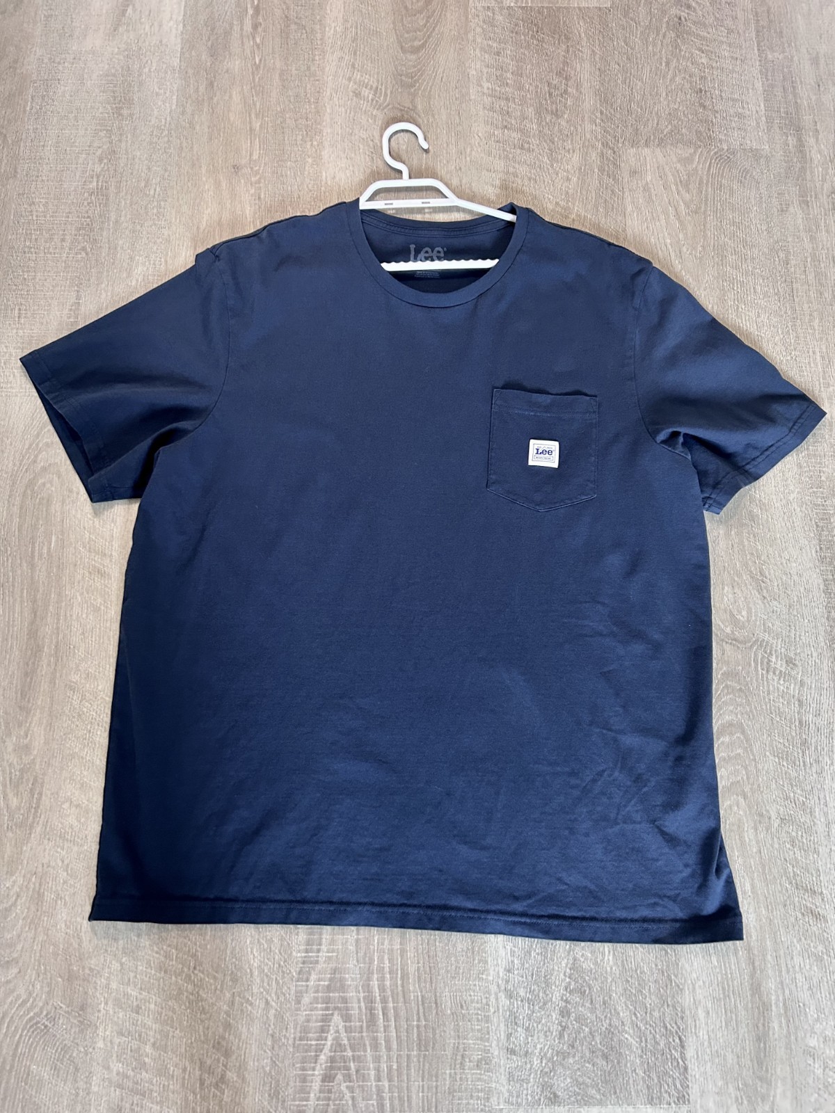 Mens LEE Workwear Pocket Navy Tee-Shirt Blue Size Large Work Shirt