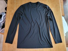 EUC black long sleeve crewneck nylon shirt top