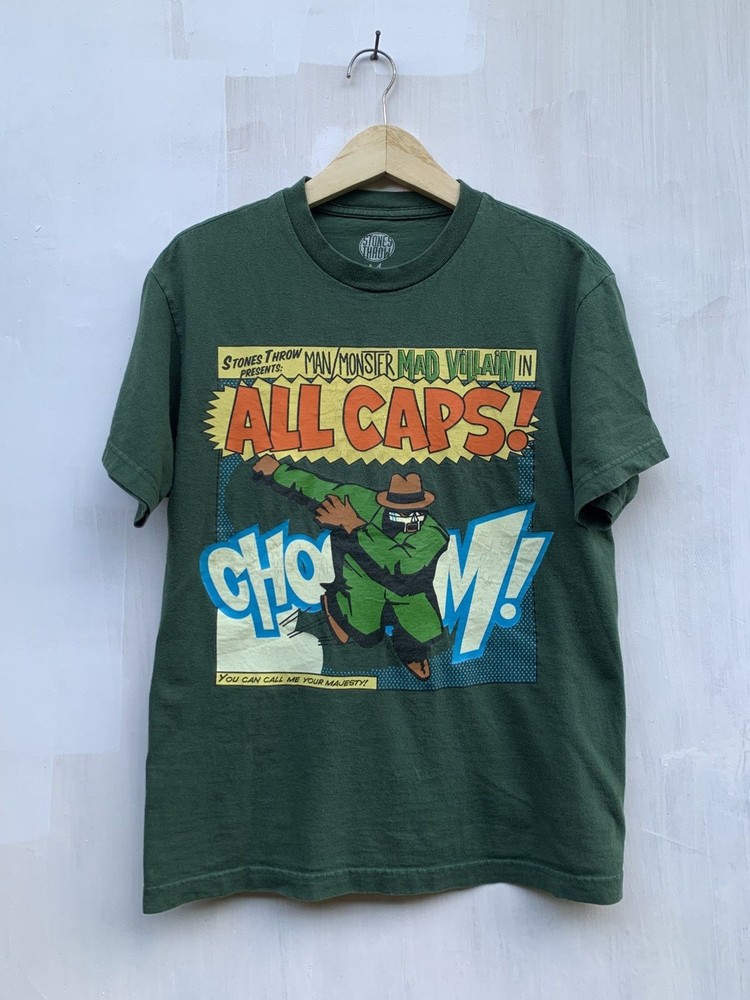 MF Doom All Caps Forest Green Basic Style Unisex T shirt Heavy Cotton NH27379
