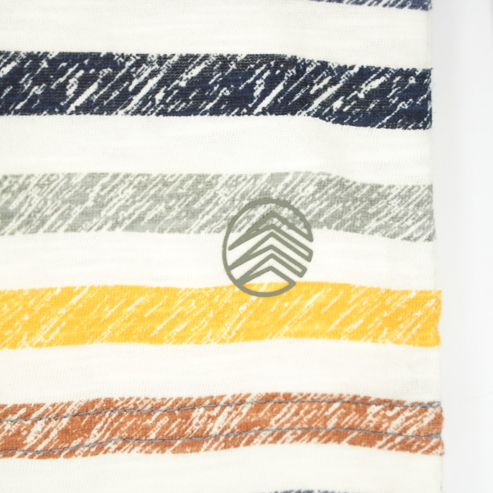 Solaris Men's Long-Sleeve Shirt L Blue White Yellow Orange Gray Striped NWT gallery