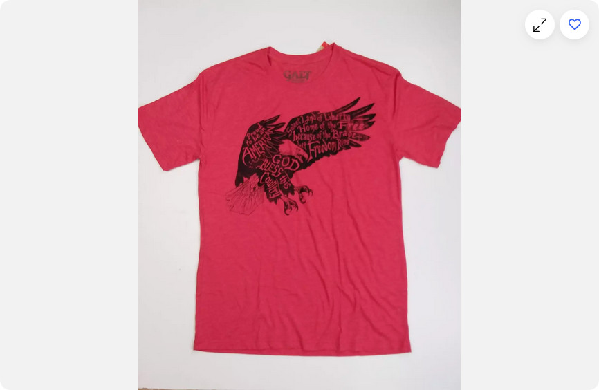 GALT Men's Graphic Tee Shirt (Red, Large) NWT gallery
