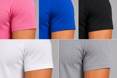 Men’s 5 Pack Plain Cotton Jersey Short Sleeve T-Shirts Regular Fit Crew Neck
