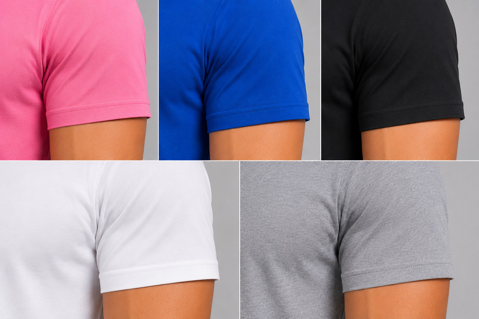 Men's 5 Pack Plain Cotton Jersey Short Sleeve T-Shirts Regular Fit Crew Neck gallery
