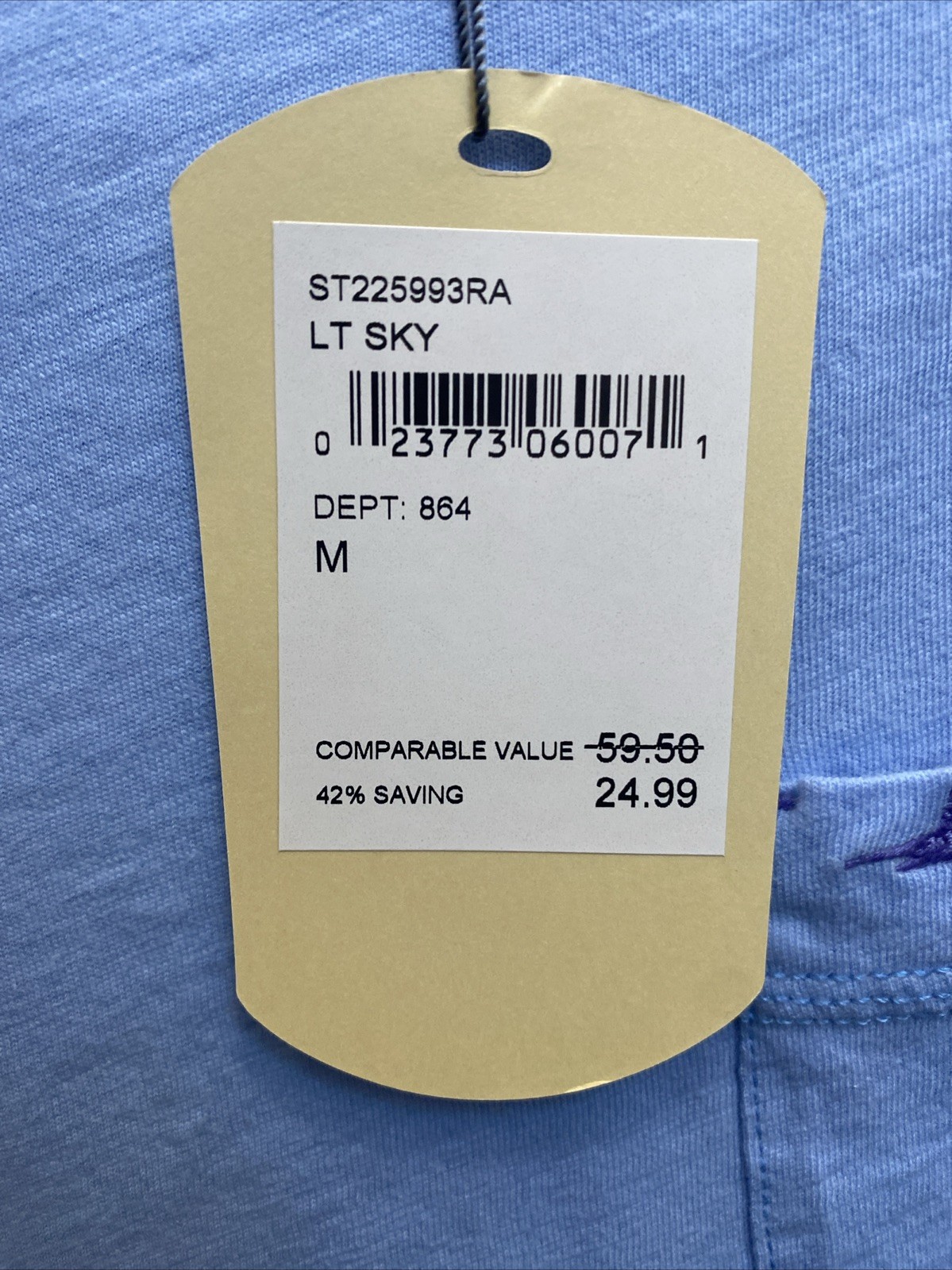 Tommy Bahama Men's Medium Sky Blue Crew Neck T-Shirt Cabo Bay Tee SS NWT gallery