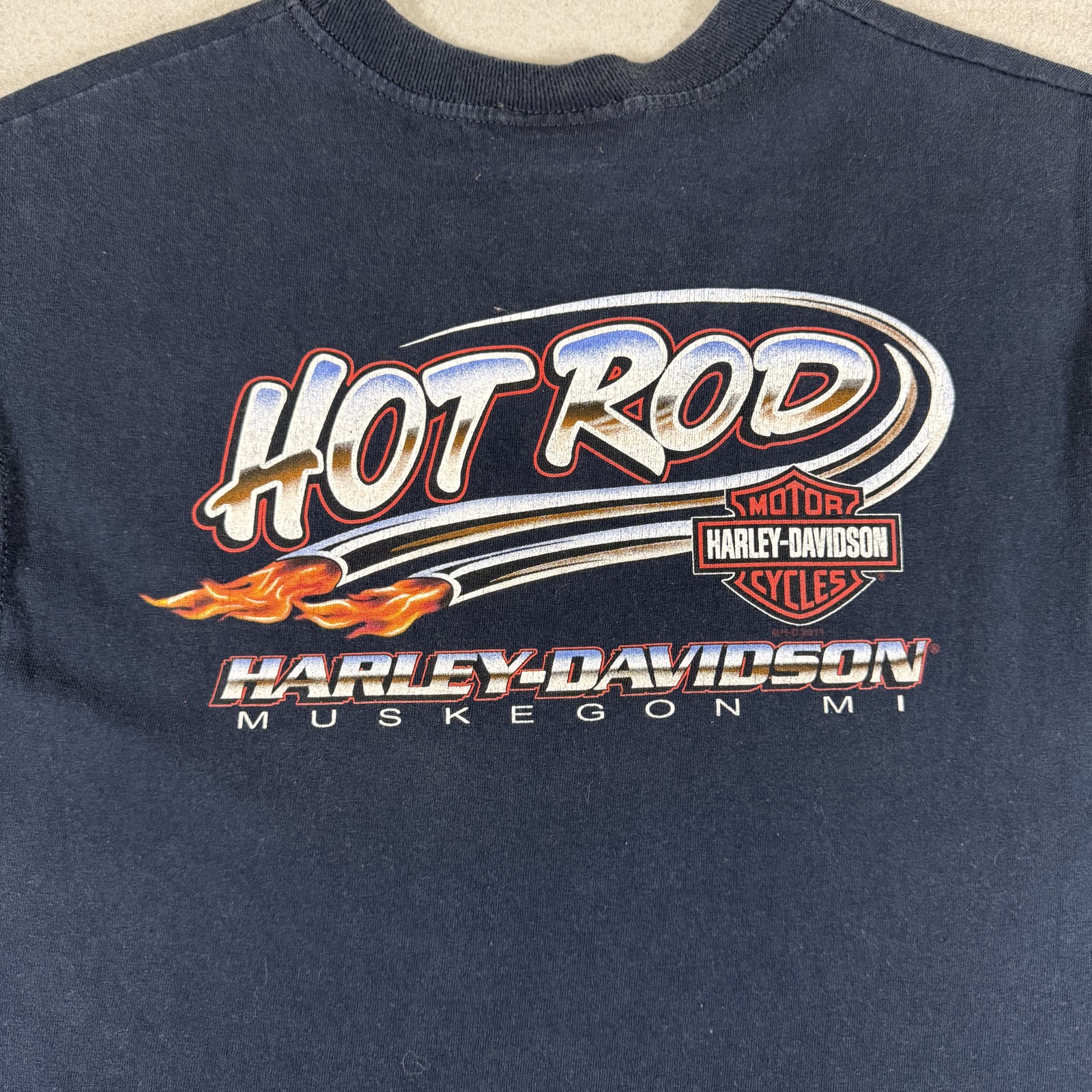 Harley Davidson Tank Top Men's XL Navy Blue Biker Hot Rod gallery