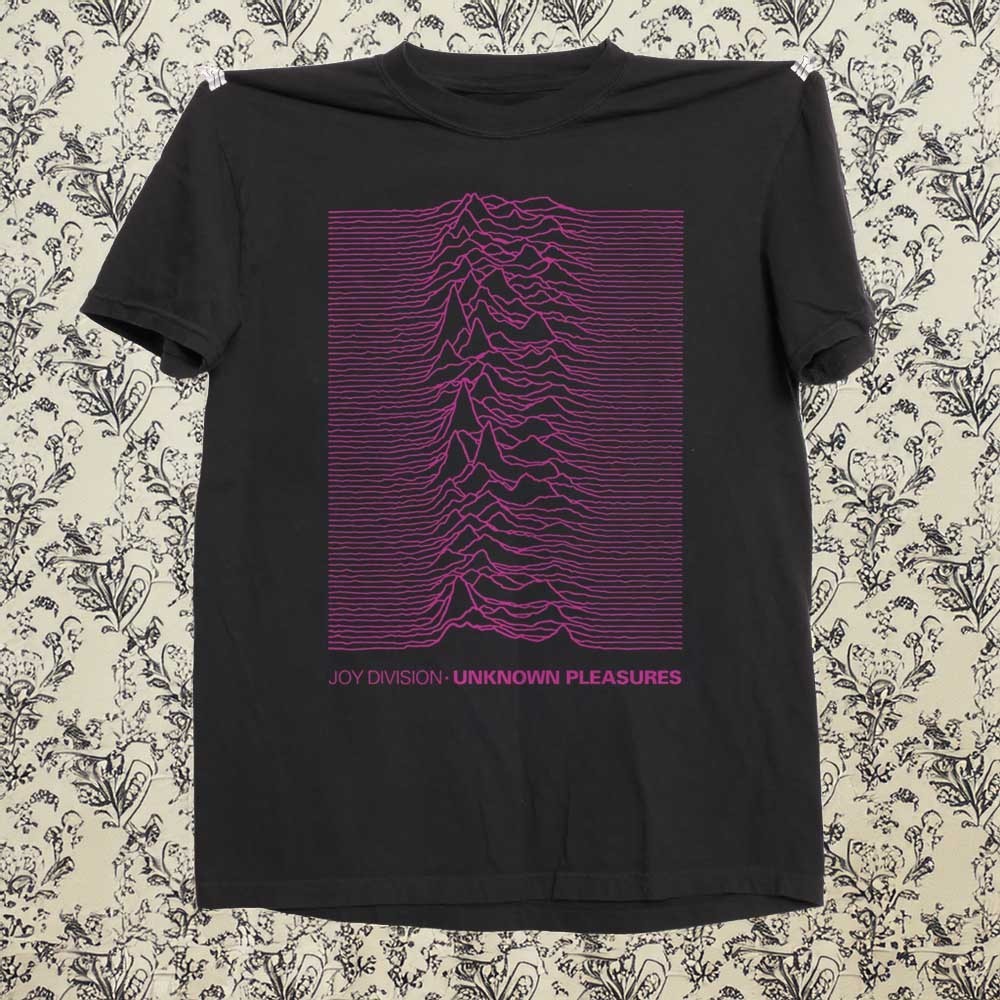 Joy Division Pleasures Neon Pink Unisex Black Cotton T-shirt S-5XL gallery