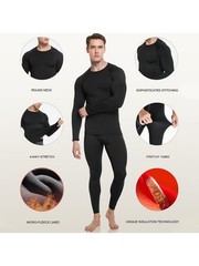 Men s Thermal Underwear, Breathable Slim Fit Thin Base Layer