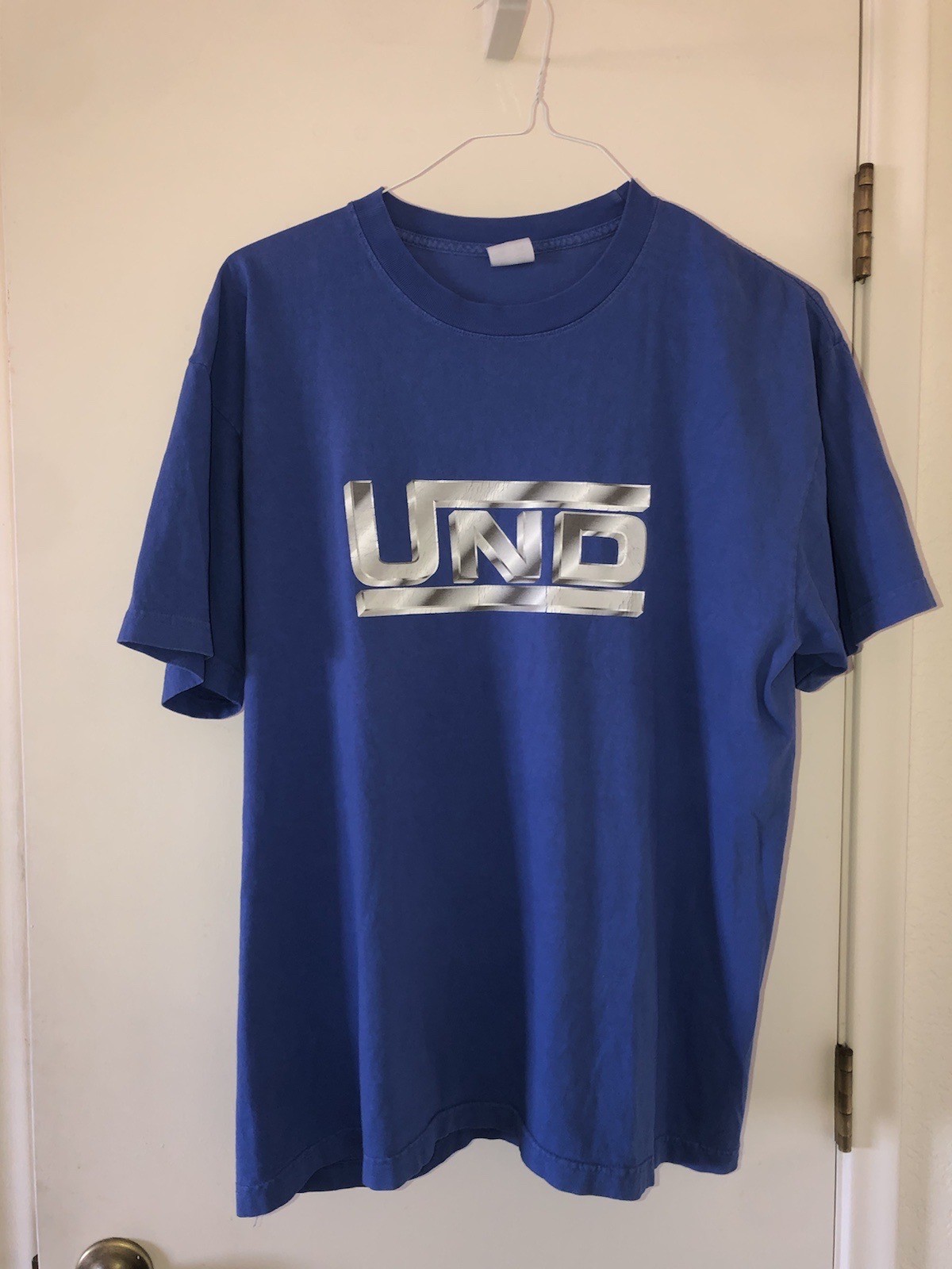 VTG UNDEFEATED THX Style Logo Spell Out Double Sided Blue USA Made T-Shirt XL