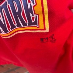 Vintage 90s pro player mark McGwire 500 career run player t shirt mens 2xl