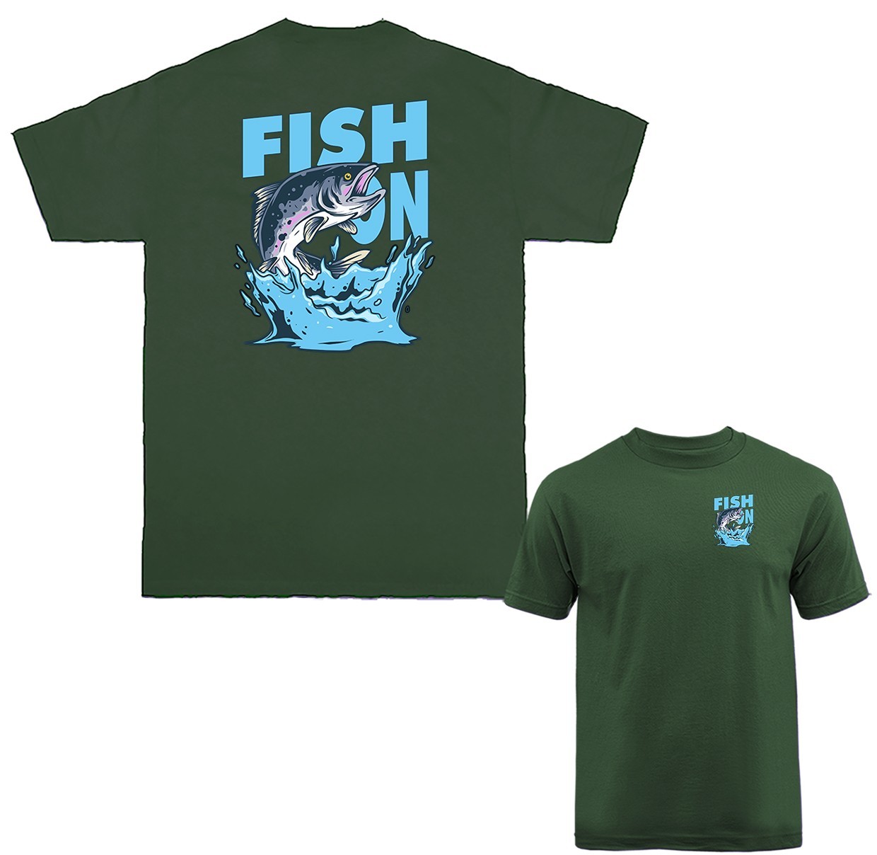 Fish On Splashing Trout Outdoor Sports Fishing T-shirt gallery