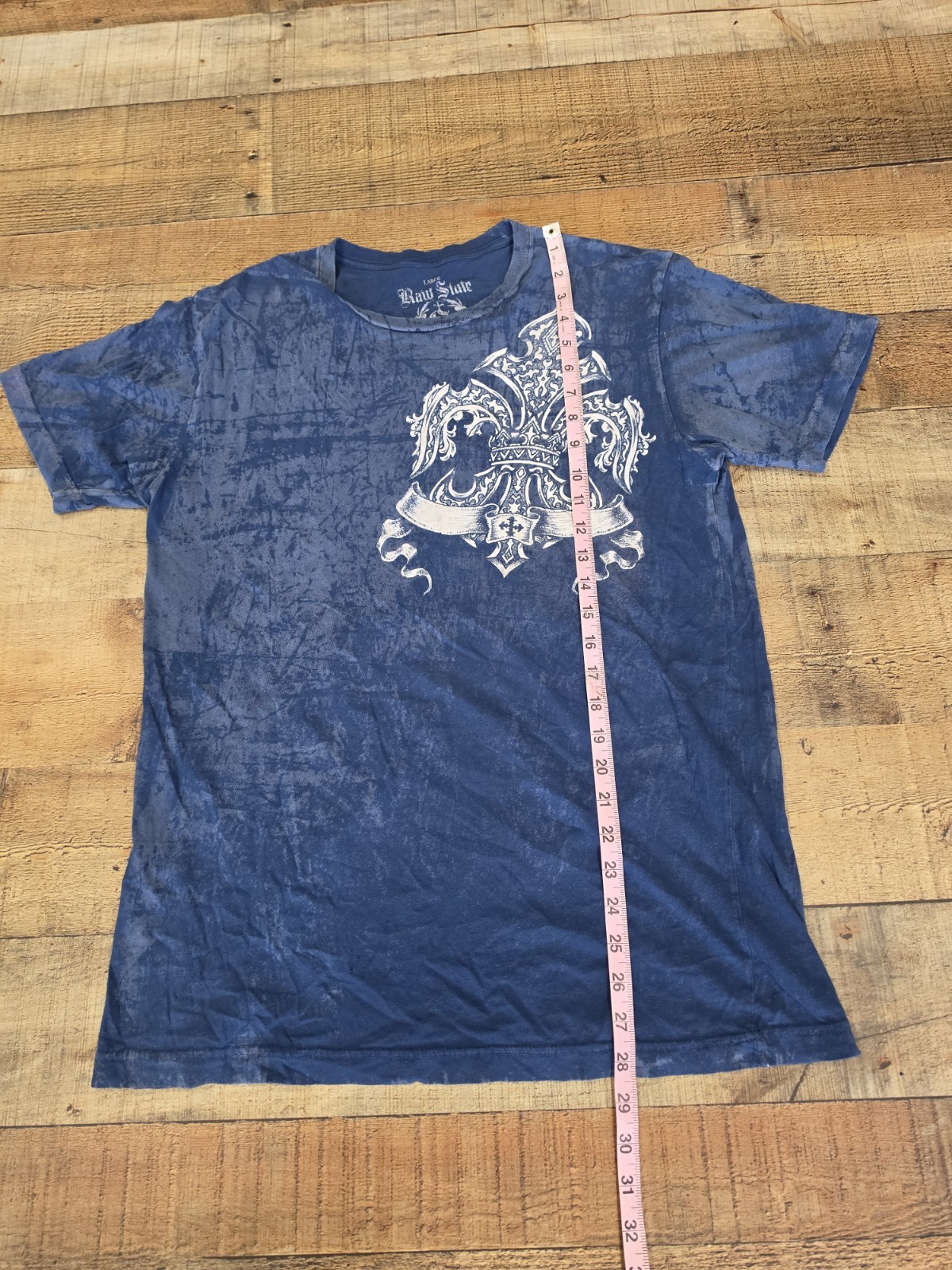 Vtg Y2k Blue Grunge Skater Affliction Style T Shirt Sz L Good Shape gallery