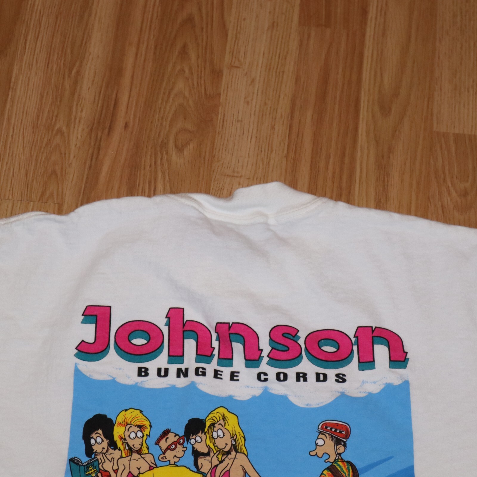 Vintage 1990s Big Johnson Bungee Cord Jumping Shirt Funny Humor 90s Large gallery