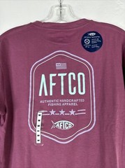 AFTCO Technical Tee Mens Size M Red Long Sleeve Graphic UPF 50 New