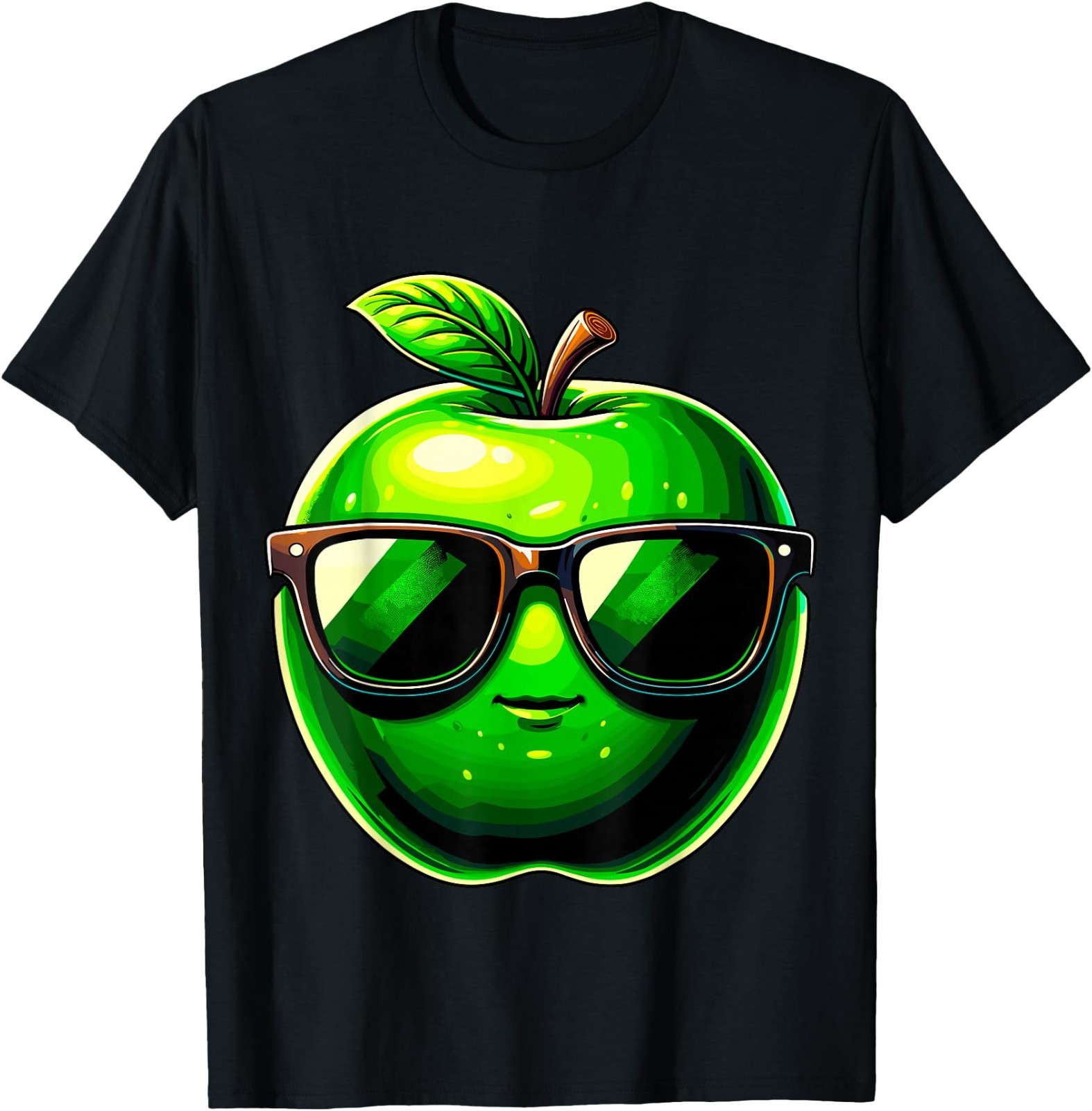 Green Apple with Sunglasses T-Shirt gallery