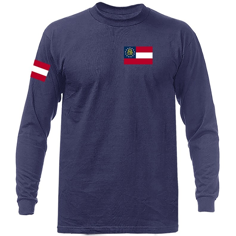 State of Georgia Flag Crest GA Graphic Long Sleeve