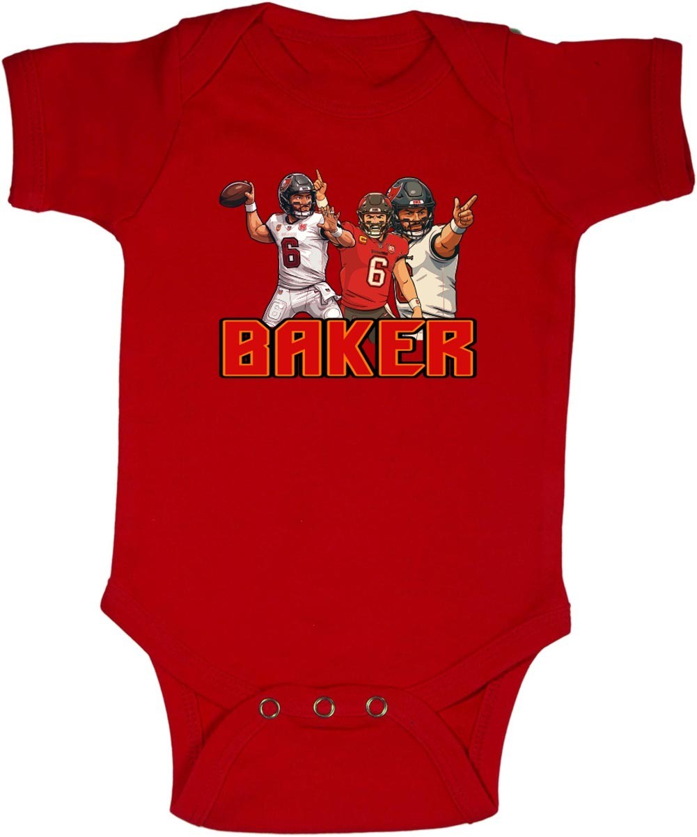 Baker Mayfield Collage Buccaneers Creeper Romper One Piece BABY gallery