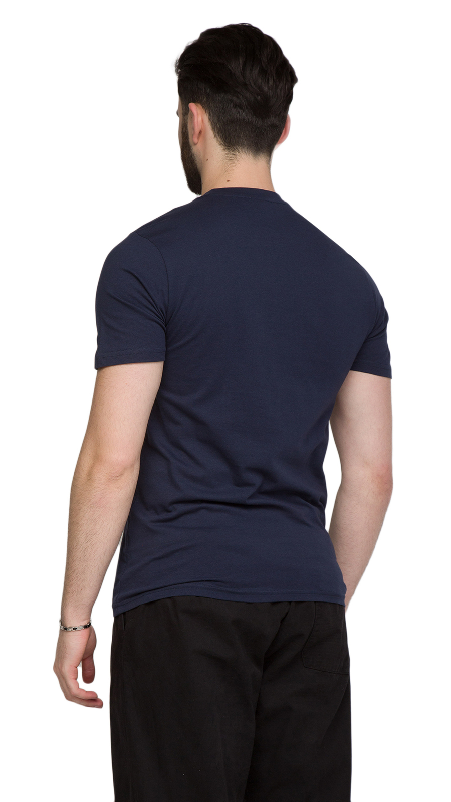 Cavalli Class Navy Logo Animal Print Fashion T-Shirt- gallery