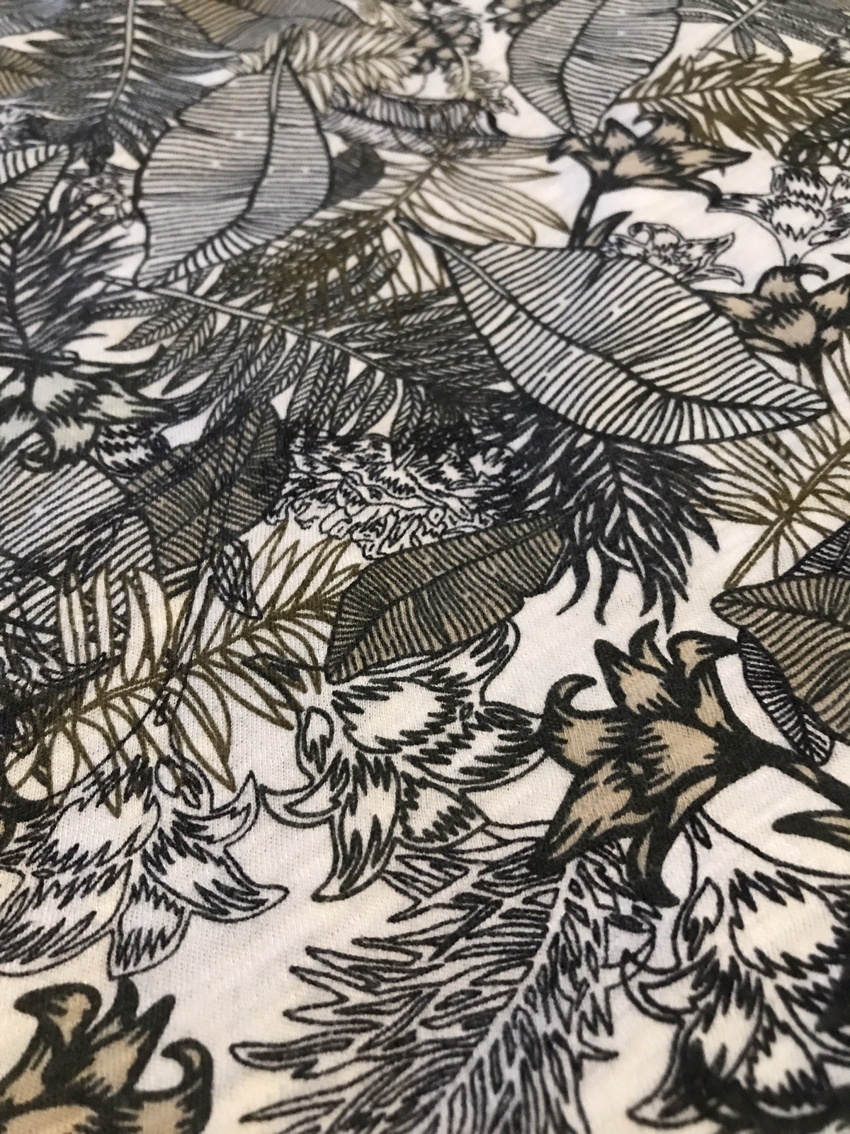 American Rag T-Shirt Mens Large Floral Palm Short-Sleeve Crew-Neck Cotton Blend gallery