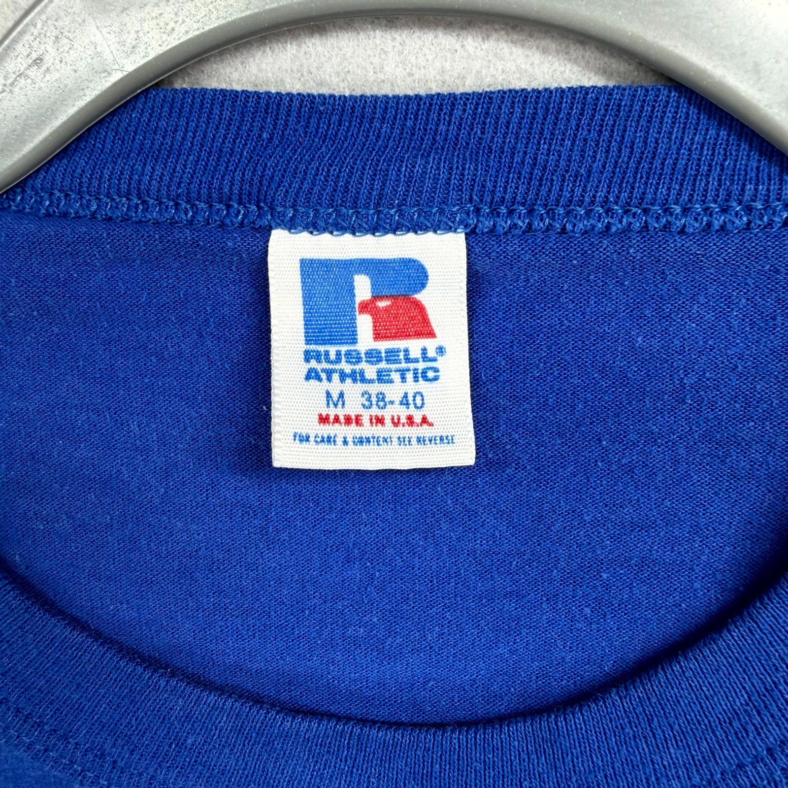 VTG Russell Athletic Spring Fling T-Shirt Mens Medium Blue Linden Avenue 80s USA gallery