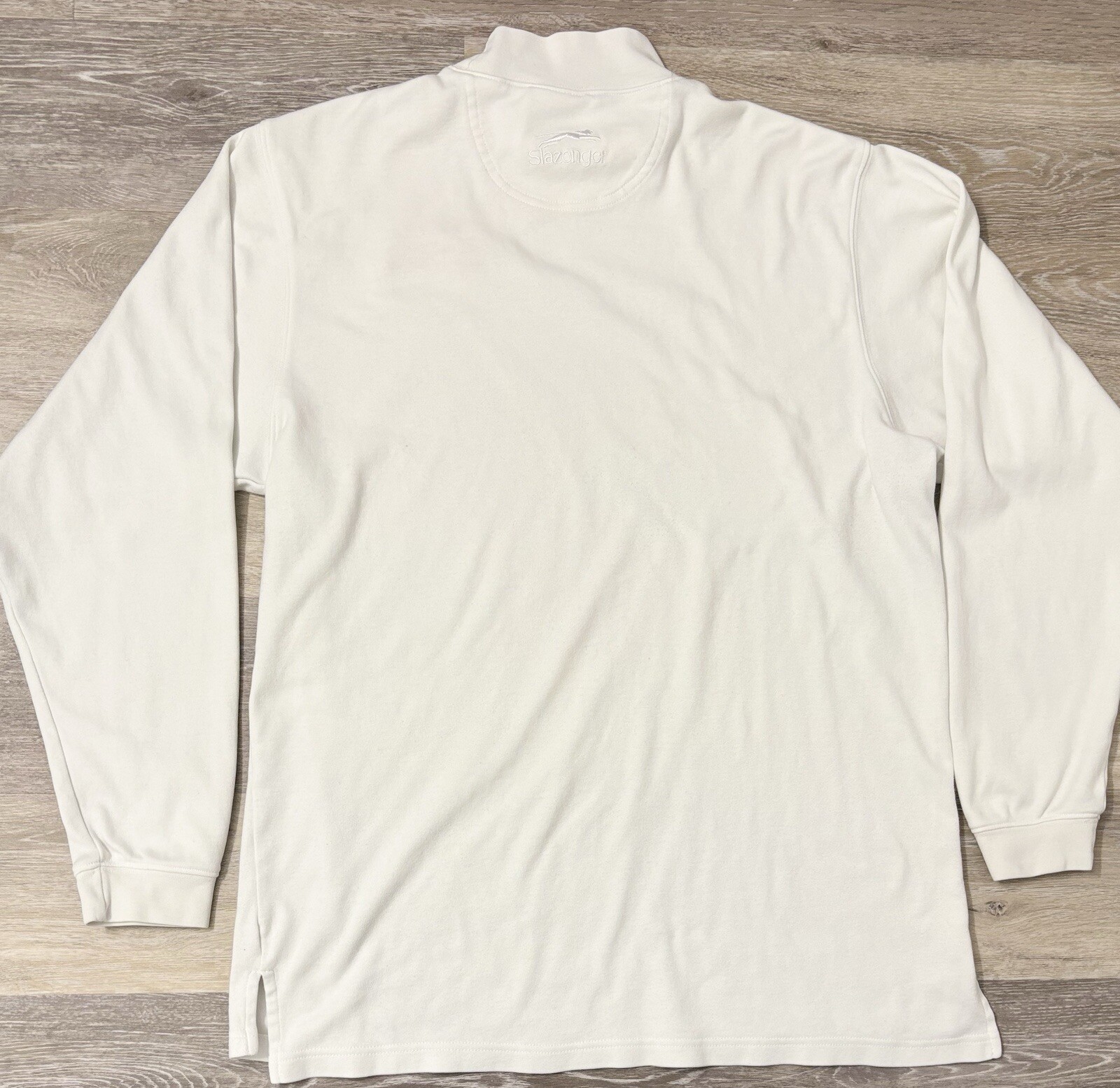 Vintage HALLMARK Long Sleeve Shirt Large Slazenger Cotton Spandex Mock Neck gallery