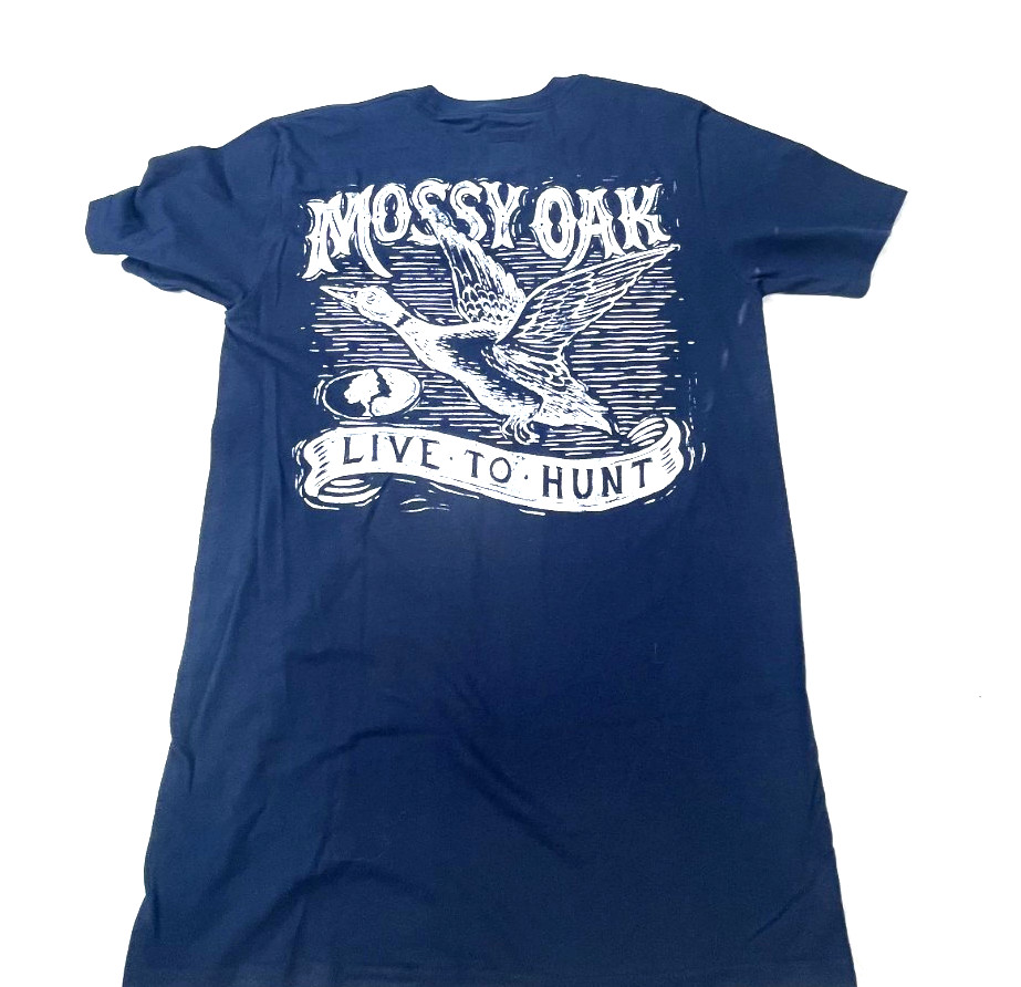 Mossy Oak Logo T-Shirt Small S NWT Live to Hunt Graphic Tee Camo Hunting NEW
