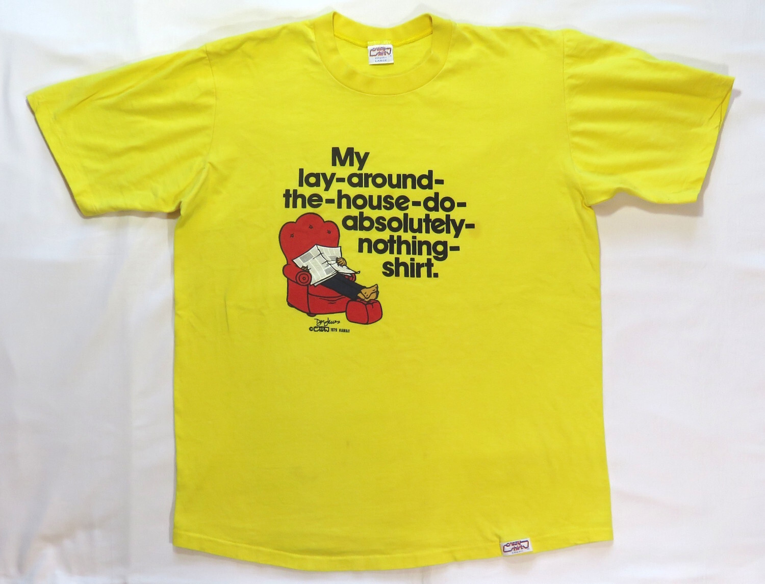 Crazy Shirts Hawaii Vintage T Shirt 1970’s Humor 1979 USA Nothing Shirt
