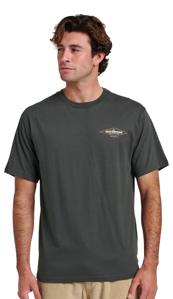 Quiksilver Waterman Diamond Classic SS T-Shirt – Phantom – New