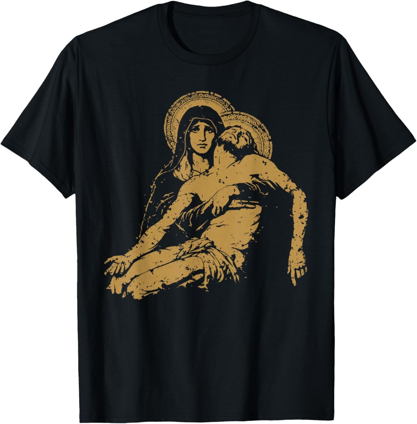 Pieta Inspired Virgin Mary and Jesus Art T-Shirt gallery