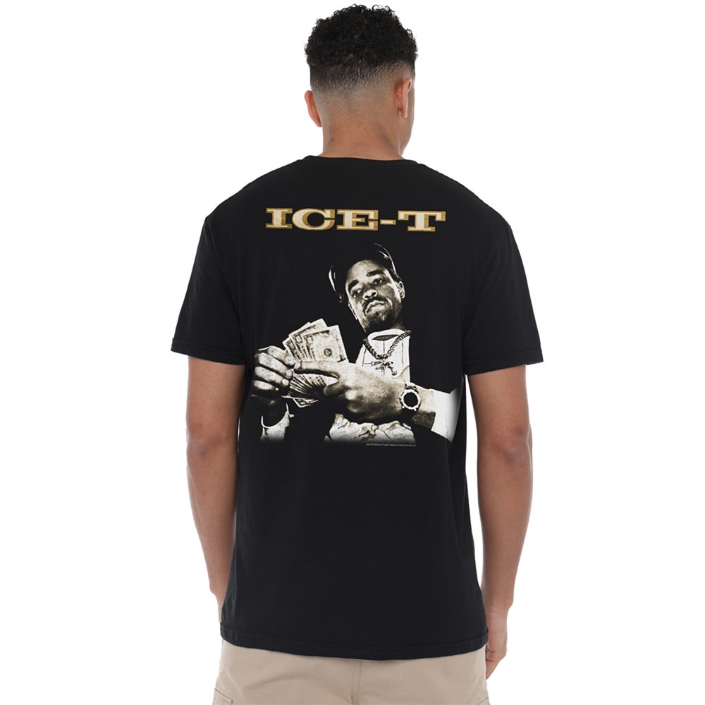 Ice-T – Counting Money (Back Print) Unisex T-Shirt, Black