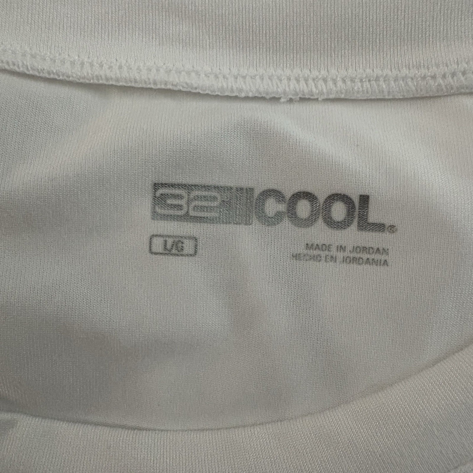 32 Degrees Cool Men’s Large White Short Sleeve Top Outdoors Slim Summer O7 gallery