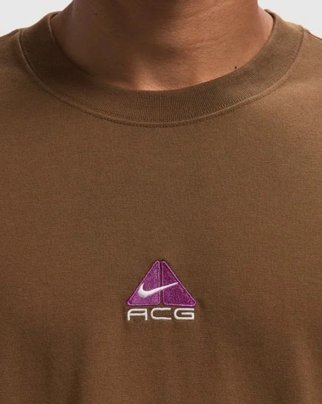 Nike ACG Lungs Logo Oversized Tee “Mosswood Brown” Men’s Medium DQ1815-235 NWT