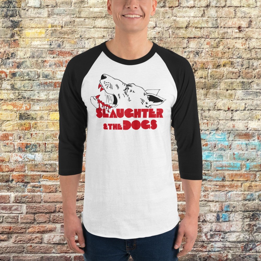 Slaughter and the Dogs 3/4 sleeve Baseball shirt Punk Oi! Glam BOOTBOY Skinhead