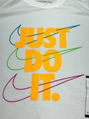 Nike Just Do It Long Sleeve Tee White L Multicolor Swoosh Logos