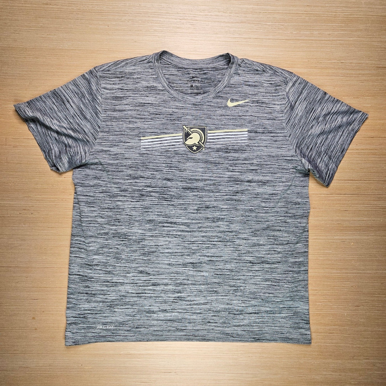 Army Black Knights Nike Men XL Gray Dri-Fit Short Sleeve Space Dye T-Shirt gallery